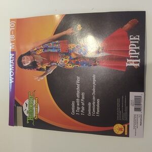 Woman's Colorful Hippie Costume Set - Size 8 BNWOT